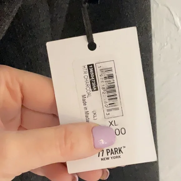 77 Park New York Pleated Pull On Pants, Size XL, Gray, NWT - Picture 10 of 10